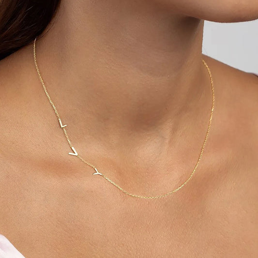 Custom Initial Letter Necklaces Choker For Women Stainless Steel A-Z Alphabet Personalized Necklace Jewelry Mother's Day Gift