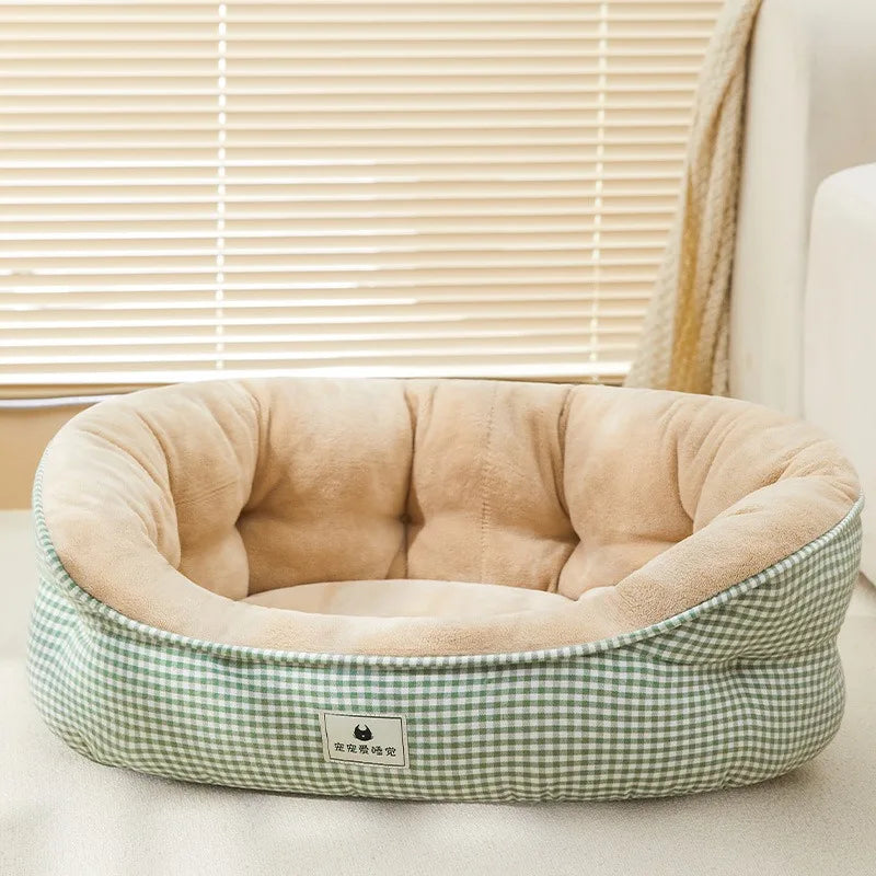 Bed for Dog Cat Pet Rotundity Plush Kennel Medium Small Dog Sofa Bed Cushion Pet Calming Dog Bed House Pet Supplies Winter