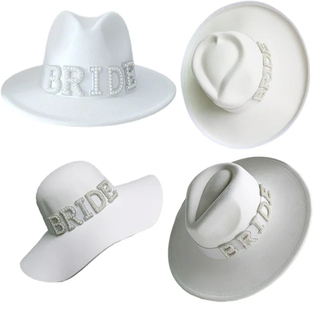 Bridal Malan Flower Style Cowboy Hat All Kinds of Hats for All Seasons Summer Beach Hat Elegant Cowboy Hat Pearl Accessories