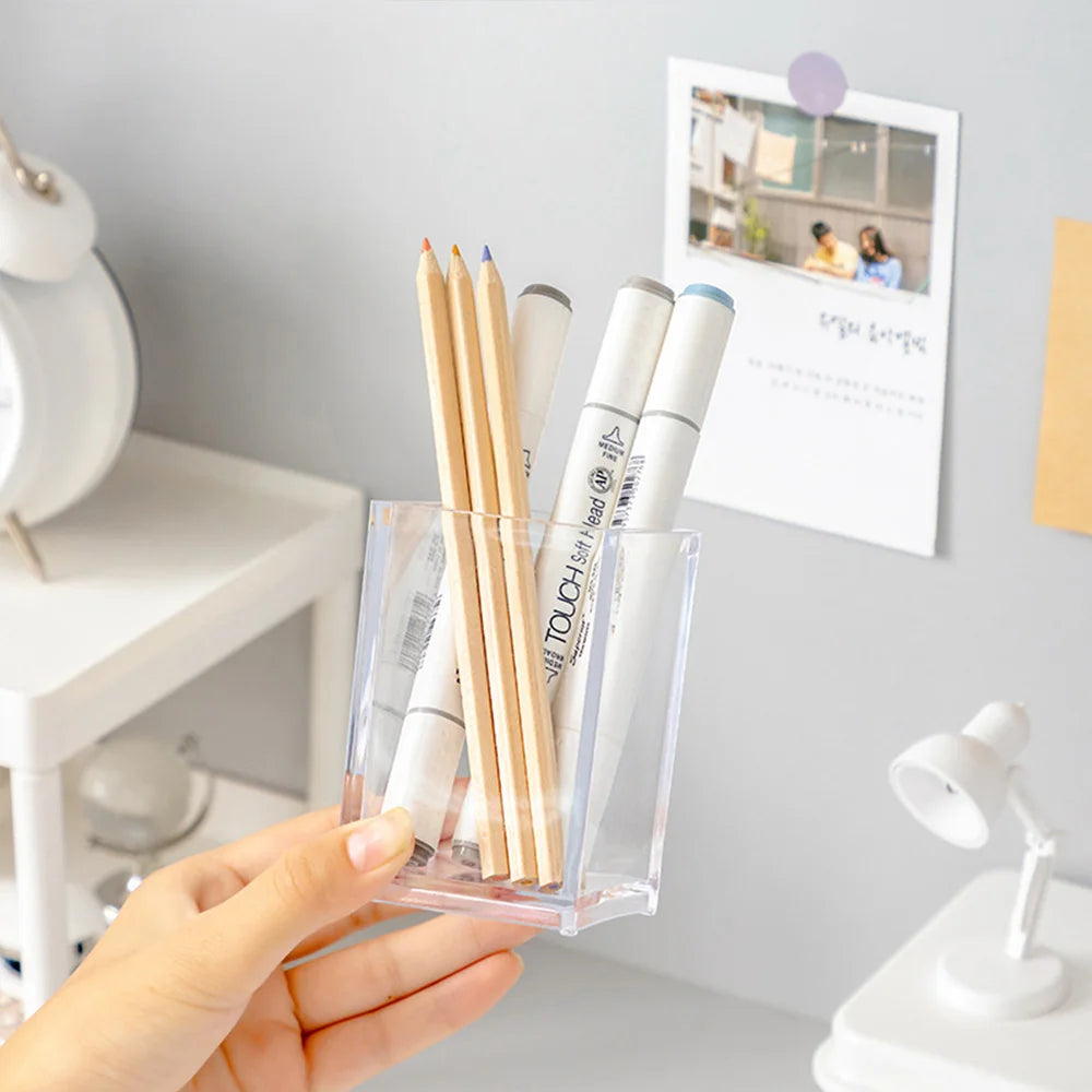 Transparent lipstick Cosmetic Makeup Acrylic Makeup Brush Tool Storage Box Case Make-up Brush Holder Table Organizer Makeup Tool