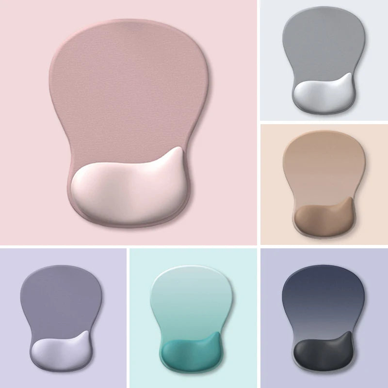 Comfortable Mouse Pad with Gel Wrist Rest Ergonomic Mouse Pad for Pain Relief Smooth Wrist Support Surface and Non-Slip PU Base