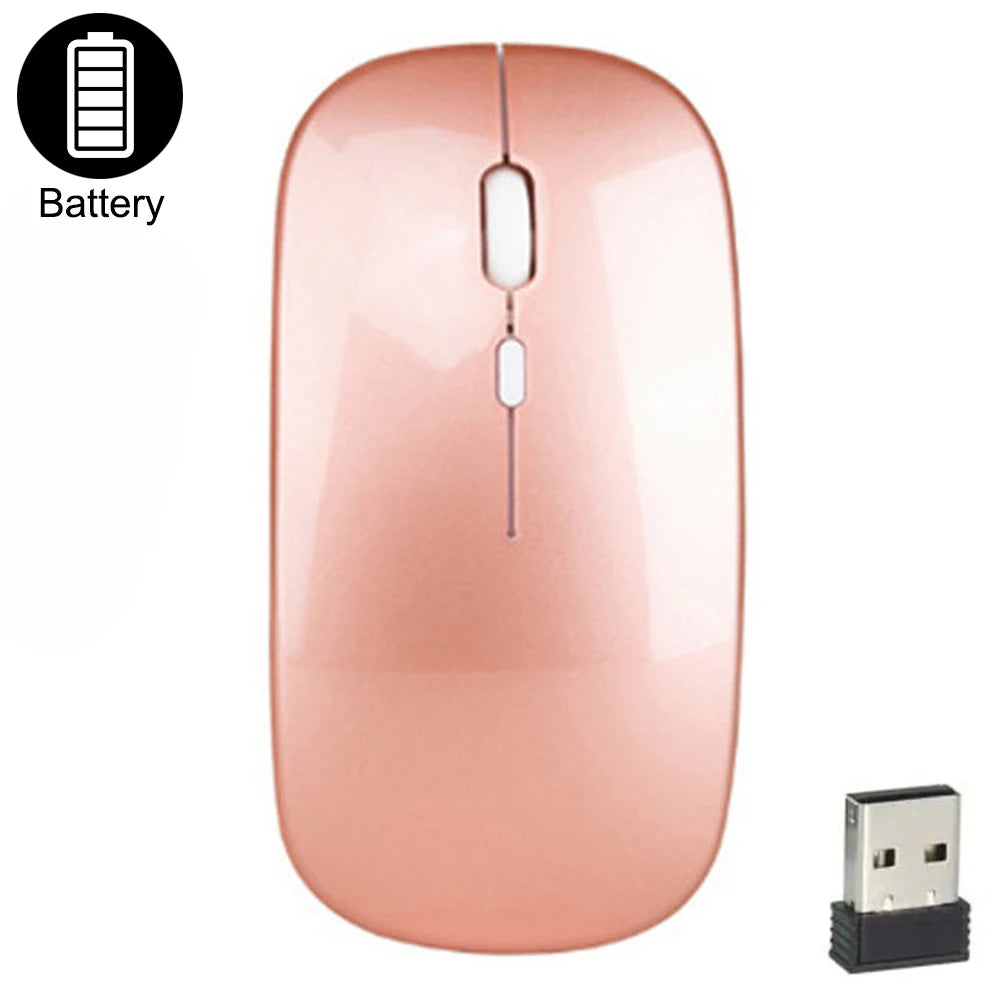 Slim Wireless Mouse 2.4GHz Optical Mice 1600DPI Gamer Office Quiet Mouse Ergonomic Design Mice With USB Receiver For PC Laptop