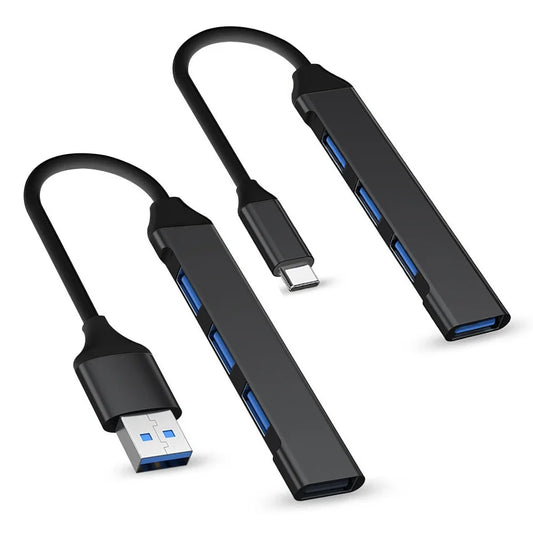New Black Color 4 Port USB Type C HUB 3.0/2.0 High Speed Splitter For Adapter OTG For PC Computer Accessories