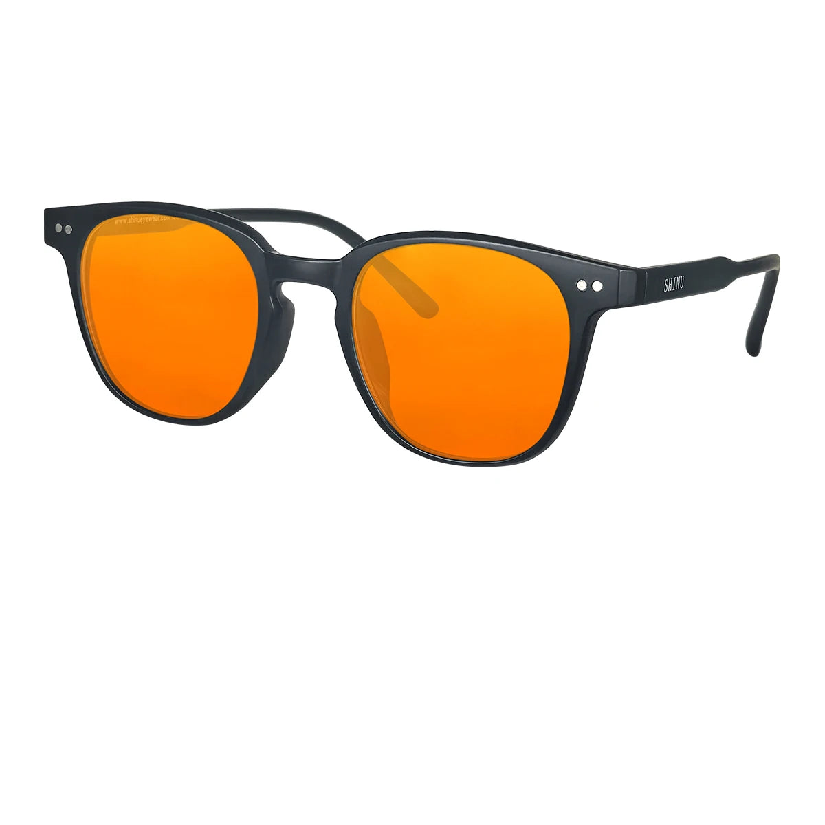 SHINU Red Lens Glasses Women Sleep Better Blue Light Blocking Glasses for Long Screen Time Orange Lens Glasses Gaming Eyewear
