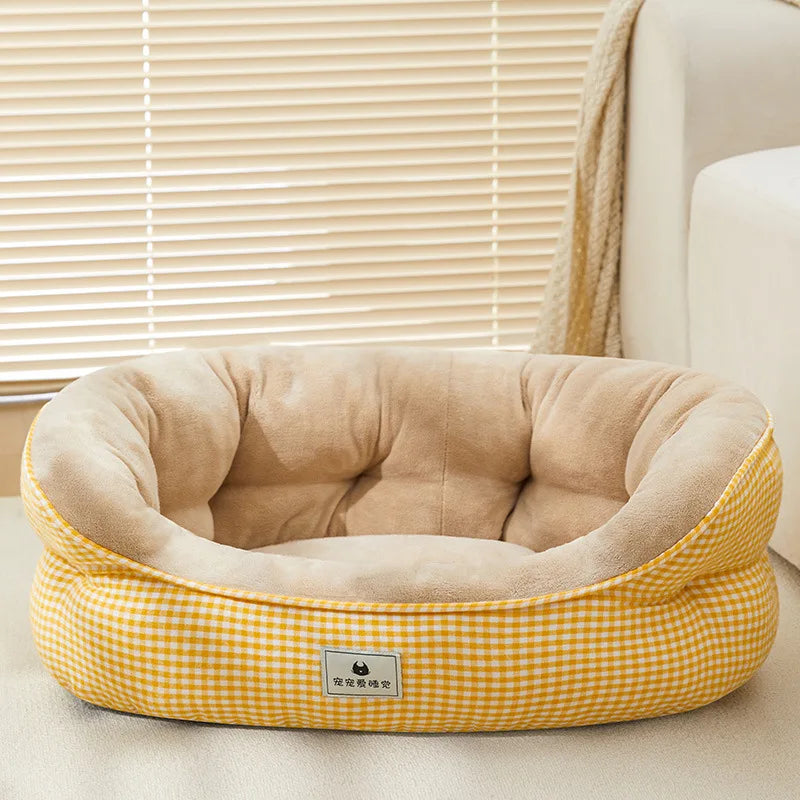 Bed for Dog Cat Pet Rotundity Plush Kennel Medium Small Dog Sofa Bed Cushion Pet Calming Dog Bed House Pet Supplies Winter