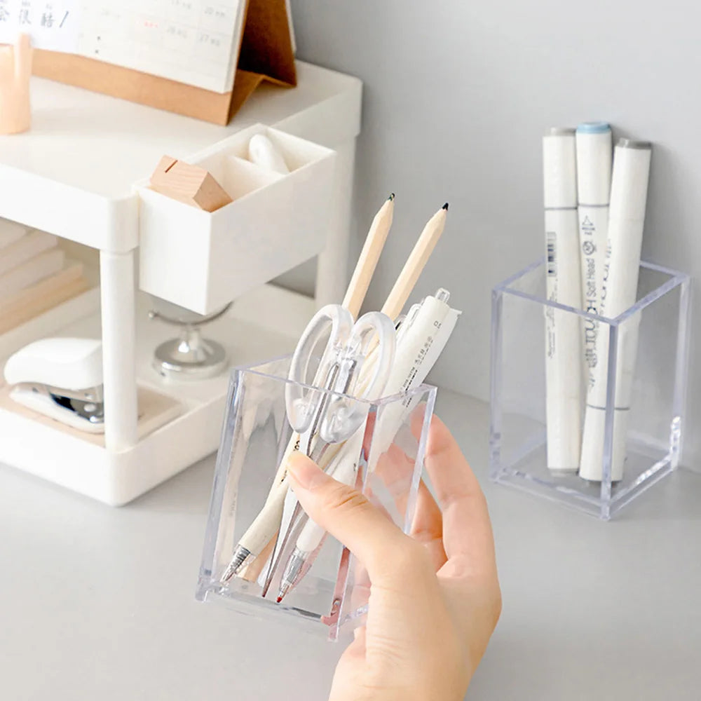 Transparent lipstick Cosmetic Makeup Acrylic Makeup Brush Tool Storage Box Case Make-up Brush Holder Table Organizer Makeup Tool