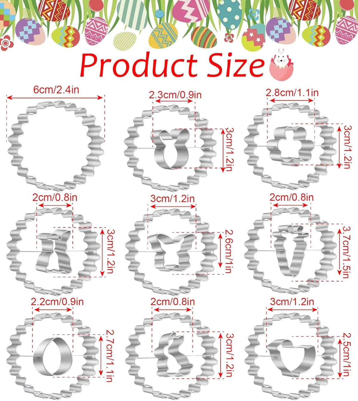 9PCS Jam Cookie Cutter Set Food Grade Moon Star Heart Flower Easy Clean Molds for Fondant Biscuit Pastry Home Baking