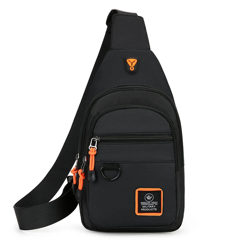 Men Chest Bag Large Capacity One Shoulder Crossbody Backpack Outdoor Sports Leisure Fashion Small Sling Bag For Men