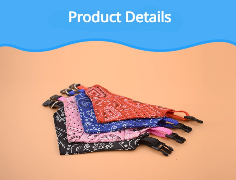 Pet Triangle Scarf Cat Dog Saliva Towel Printed Pets Dog Collar Adjustable Strap Kitten Puppy Saliva Neckerchief Pet Supplies