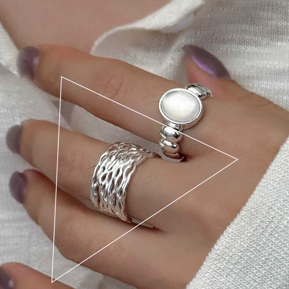Sam Panda 925 Sterling Silver Rings For Women Men Fine Jewelry Finger Adjustable Open Wing Shape Ring For Party Birthday Gift