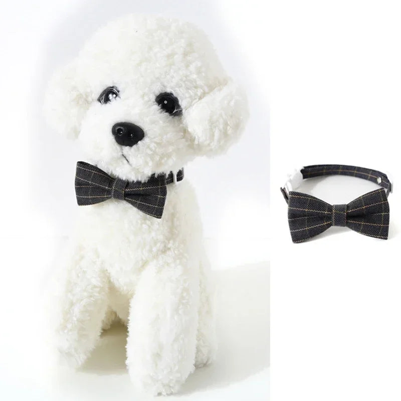 Breakaway Cat Collar with Bell Adjustable Kitten Cat Collars Cat Accessories Pet Supplies Puppy Bow Tie for Small Dogs