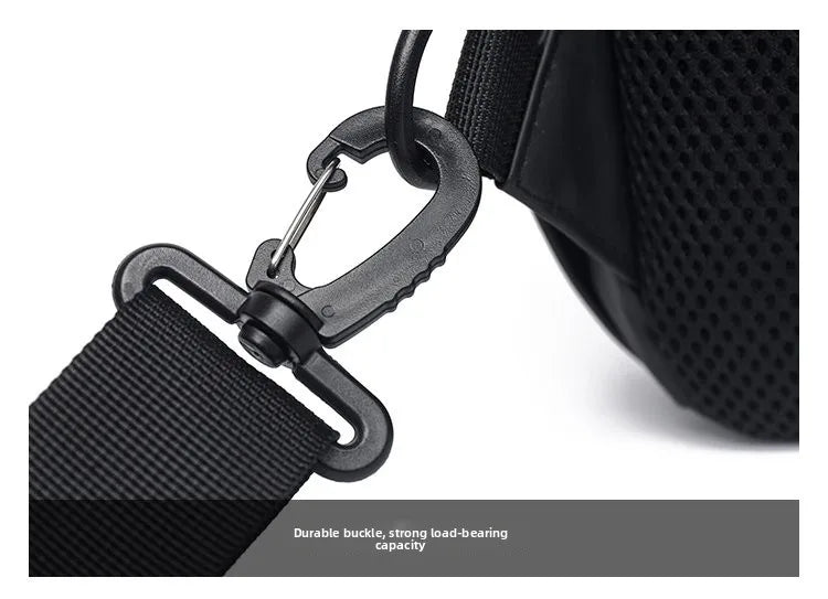 Large Capacity Fashion Waterproof Men's Crossbody Bag Casual Travel Leisure Ladies Single Shoulder Slant Bag Chest Bag