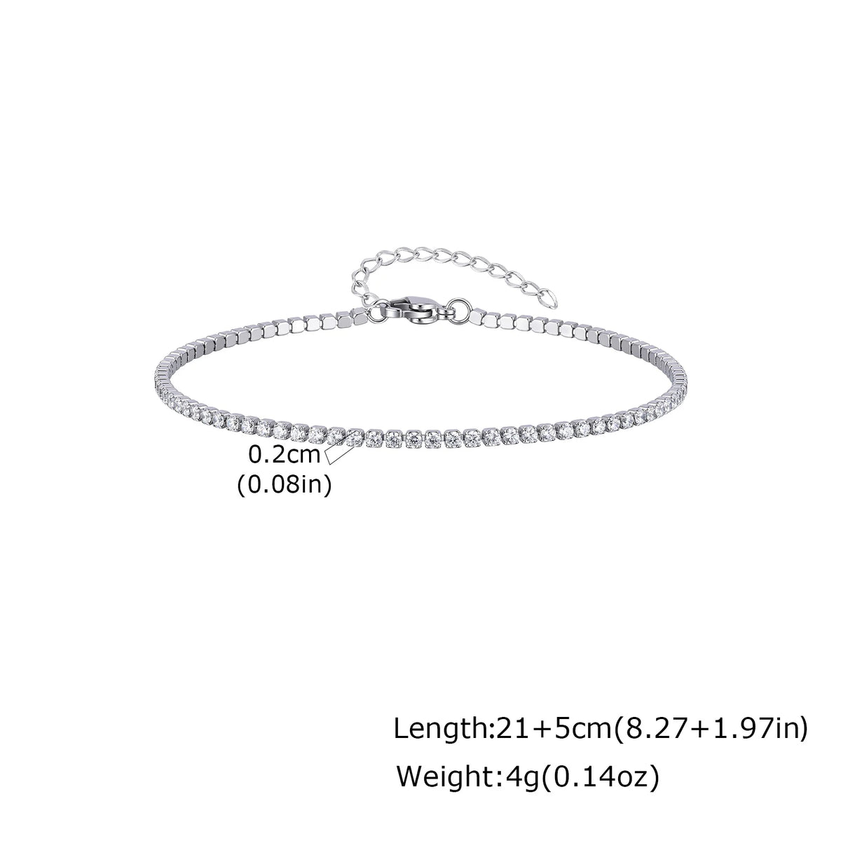 Cubic Zirconia Tennis Anklet for Women Stainless Steel 18K Gold Plated CZ Foot Chain Layering Summer No Tarnish Waterproof
