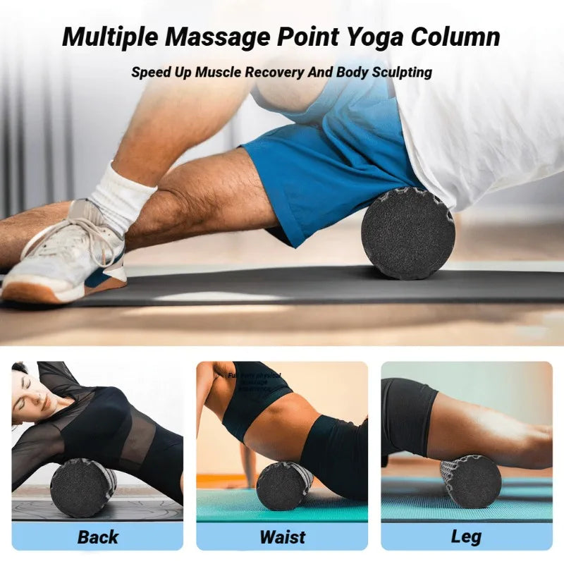 High-Density Solid Core For Muscle Recovery/Massage, Durable Fitness Tool 33Cm Foam Roller Yoga Massage
