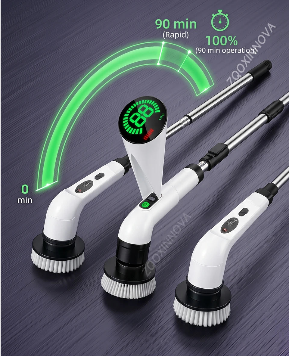 Household Cordless Spin Scrubber Multipurpose Cleaning Brush  Kitchen Gadgets Hair Brushes Bathroom Broom Toilet Electric Mops