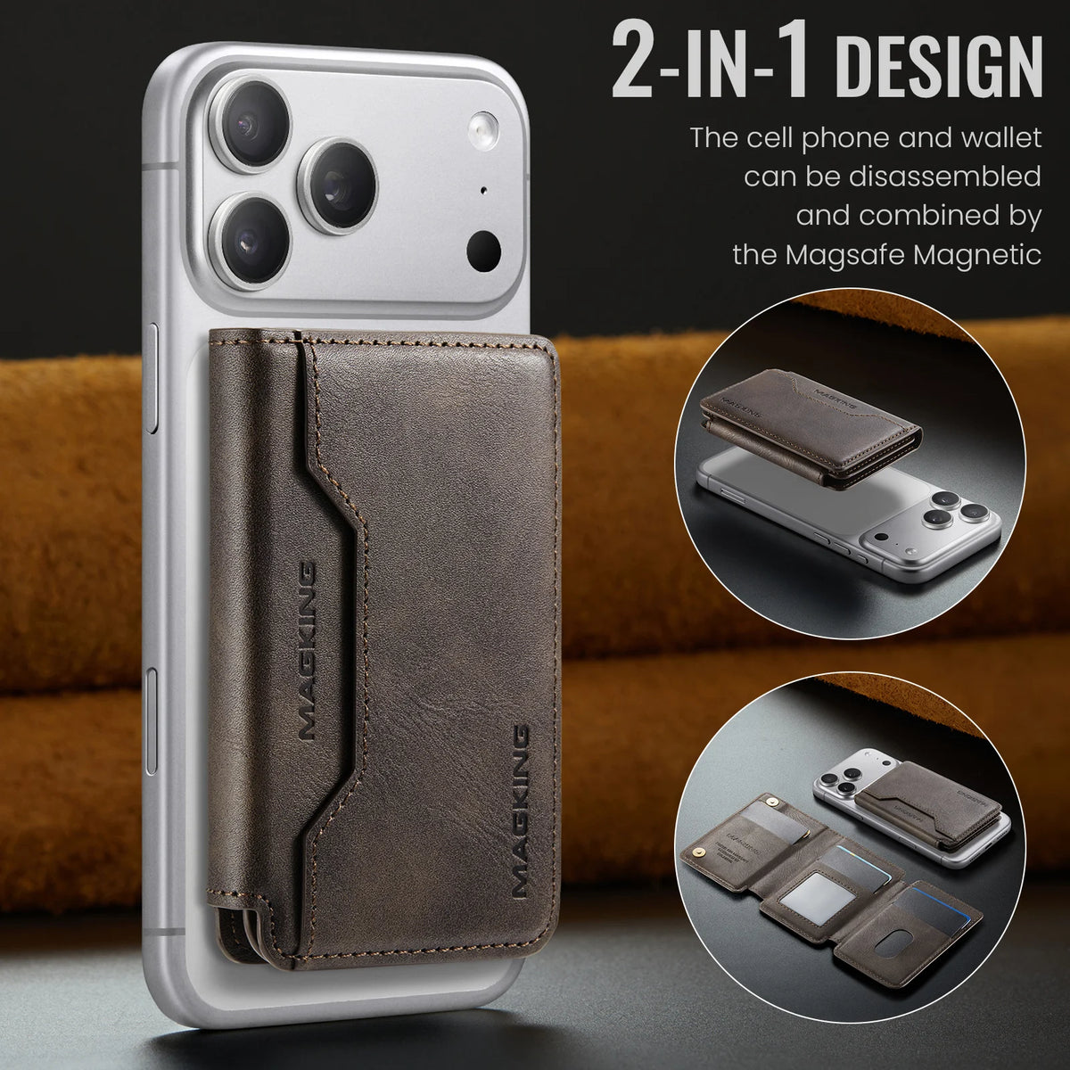 MagSafe Wallet RFID Blocking Magnetic Card Holder