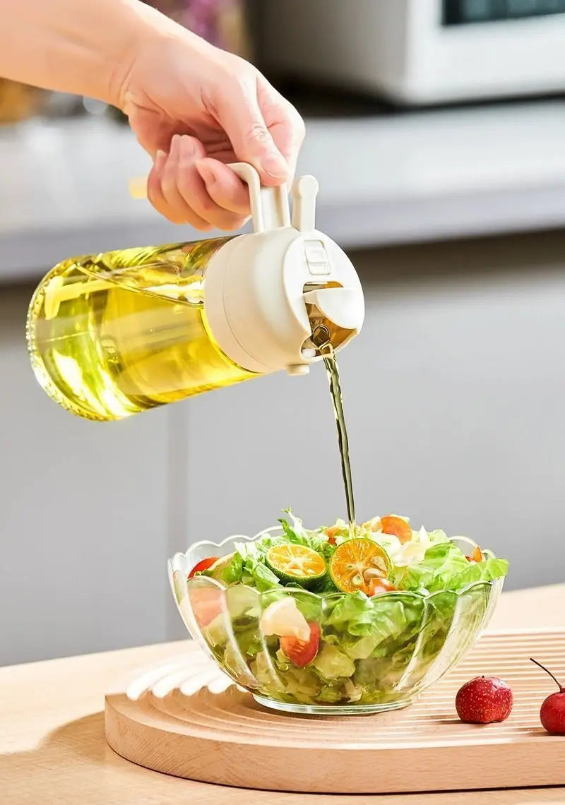 Spray Oil Sprayer Oil Cruet Spray Dual Purpose Kitchen Oils Spray Olive Oil Sprays Bottle Air Fryer Salad  BBQ Kitchen Baking