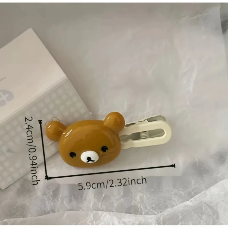 Cute Bear Hairpins Set Preppy Headdress Plastic Hair Sweet Accessories Friend Gifts