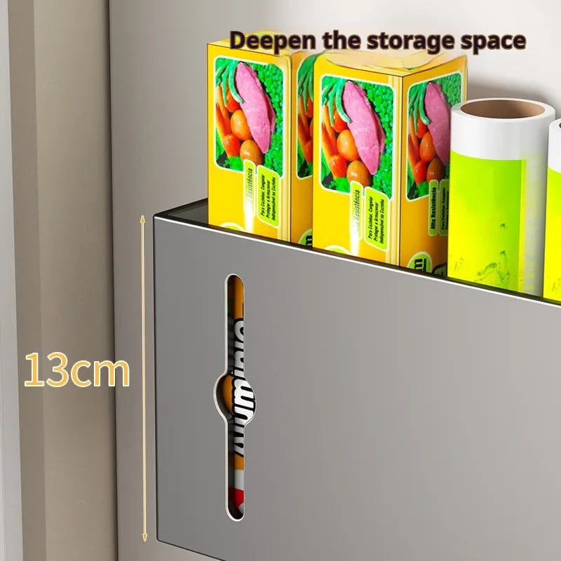 Stainless steel wall-mounted tissue roll holder shelf with side roll posts