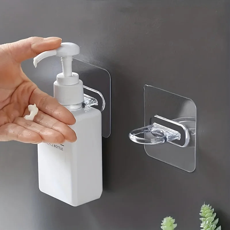 10pcs Easy-Install Adhesive Hook Set For Kitchen & Bathroom - No-Drill Wall Mount Hangers For Towels, Utensils, And More