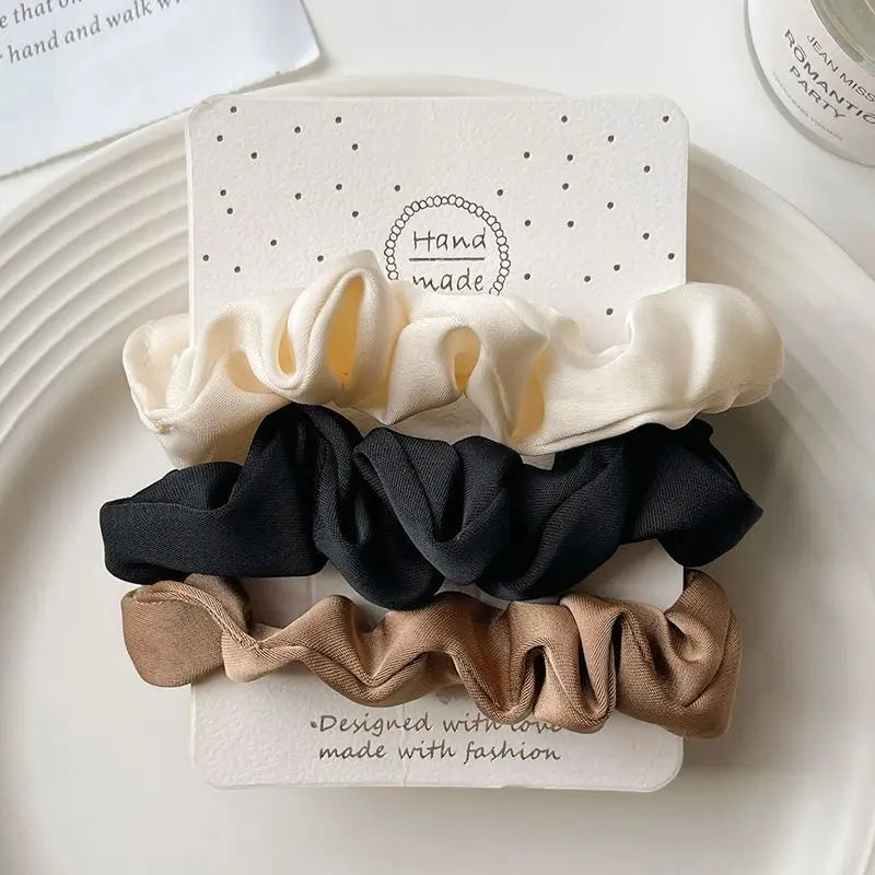 Elegant Satin Hair Scrunchies for Women Softer Than Elastic Bands Hair Rope Girls Elegant Strong Ponytail Hair Ties Accessories