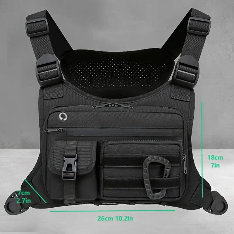Chest Bags Outdoor Chest Bag For Men and Women, Tactical Vest For Running, Cycling, EDC Chest Pack Rig For Sports and Workouts
