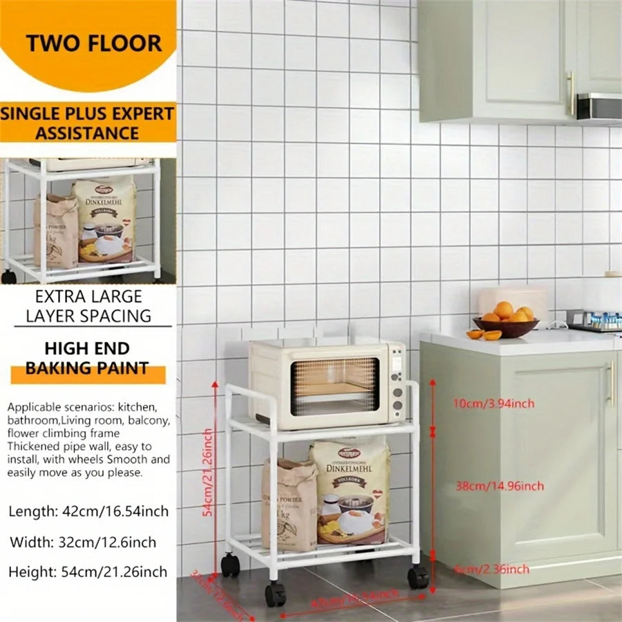 Multi-Layer Kitchen Rack Floor To Floor Storage Rack Household Microwave Stove Shelves Multi Scene Tool Pot Rack Kitchen Storage