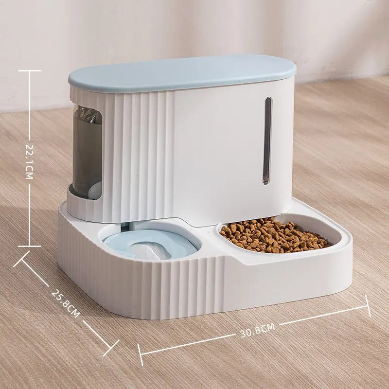 Large Capacity Cat Automatic Feeder Water Dispenser Wet and Dry Separation Dog Food Container Drinking Water Bowl Pet Supplies