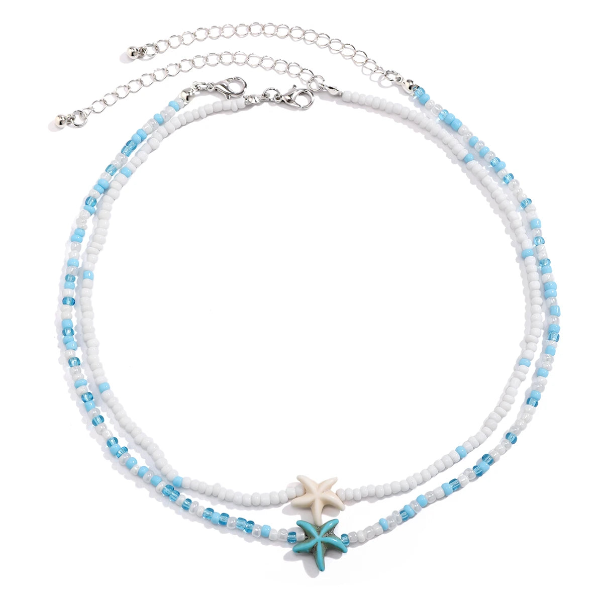 Layered Small Seed Beads Chains with Starfish Turtle Choker Necklace for Women Trendy Collar on Neck 2023 Fashion Jewelry Female