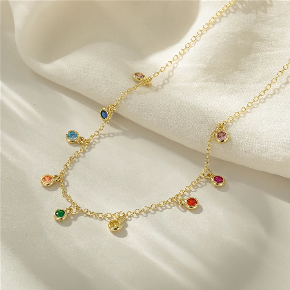 CANNER New 925 Sterling Silver Mini Zircon Pendant Necklaces Chain For Women Necklace Chains Fine Jewelry Gift Collares подвеска