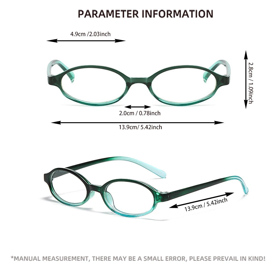 Japanese Korean Small Oval Frame Glasses Women Retro Harajuku Eyeglasses Clear Spectacle Blue Light Blocking Eyewears