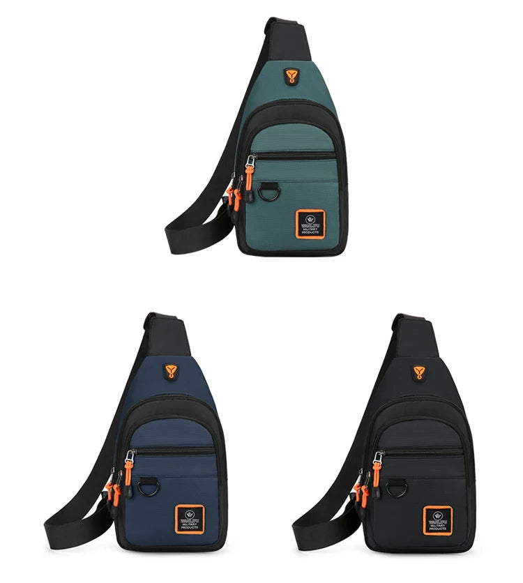Men Chest Bag Large Capacity One Shoulder Crossbody Backpack Outdoor Sports Leisure Fashion Small Sling Bag For Men
