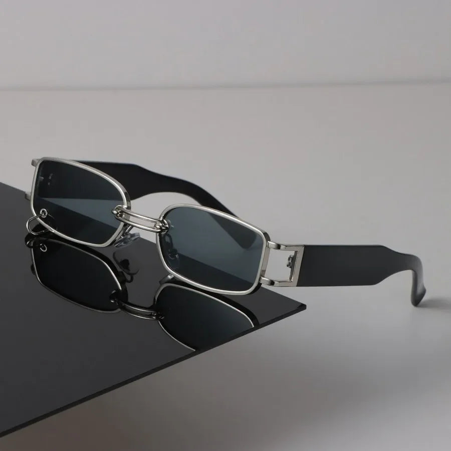 Sexy Square Sunglasses Women Men Black Sun Glasses Retro Designer Eyewear Luxury Small Frame Mirror Metal Brand