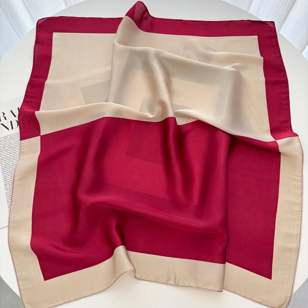 1PC Solid Color Square Scarf Women Luxury Beach Scarf Fashion Lady Hair Head Bandana Wraps Female Neckerchief Hijab Shawl
