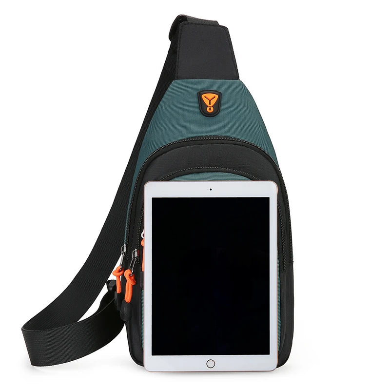 Men Chest Bag Large Capacity One Shoulder Crossbody Backpack Outdoor Sports Leisure Fashion Small Sling Bag For Men