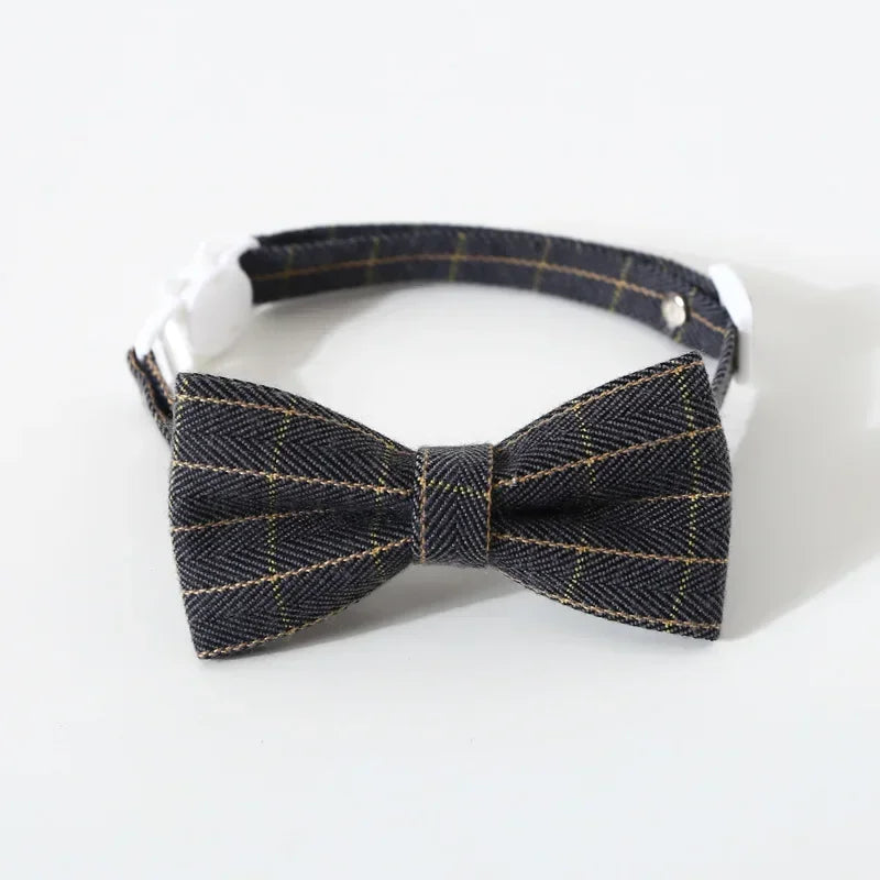 Breakaway Cat Collar with Bell Adjustable Kitten Cat Collars Cat Accessories Pet Supplies Puppy Bow Tie for Small Dogs