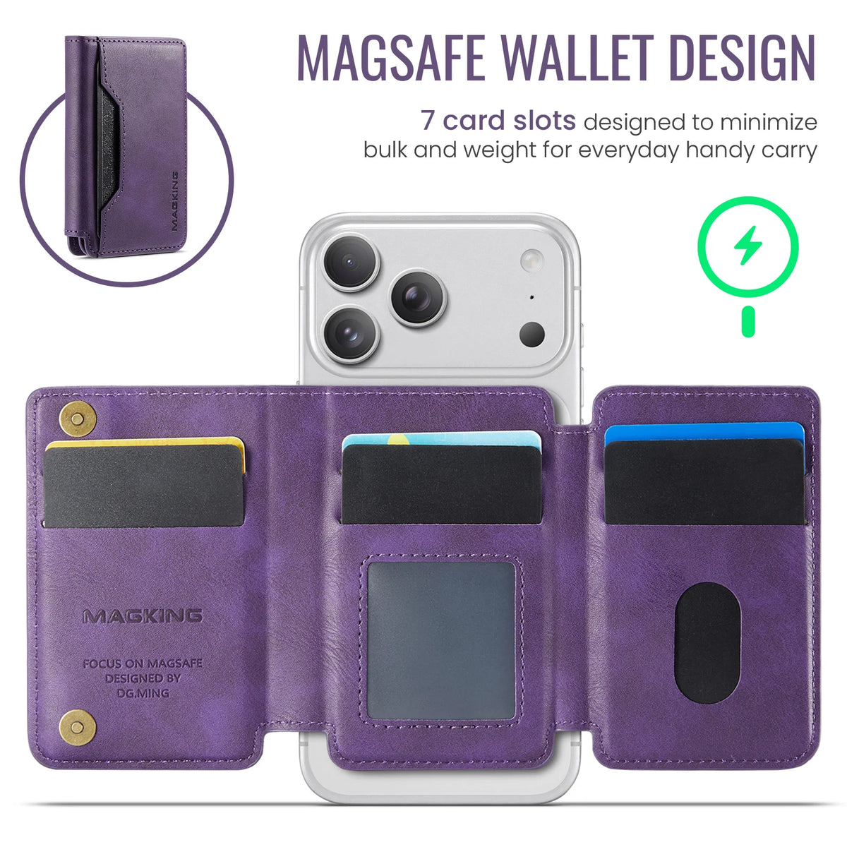 MagSafe Wallet RFID Blocking Magnetic Card Holder