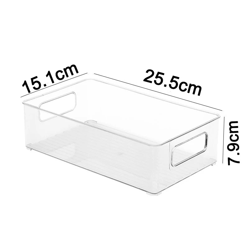 3Pc Transparent Refrigerator Storage Box Fresh Food Container Portable Egg Fruit Vegetable Organizer Kitchen Food Drinks Storage