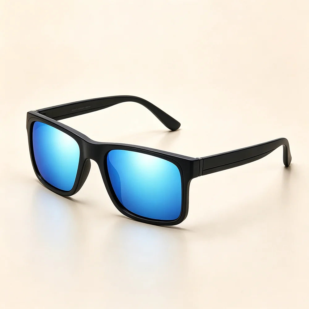 Matte Polarized Sunglasses Men Women UV400 Square Driving Sun Glasses Outdoor Sport Fishing Travel Eyewear Durable Hinge