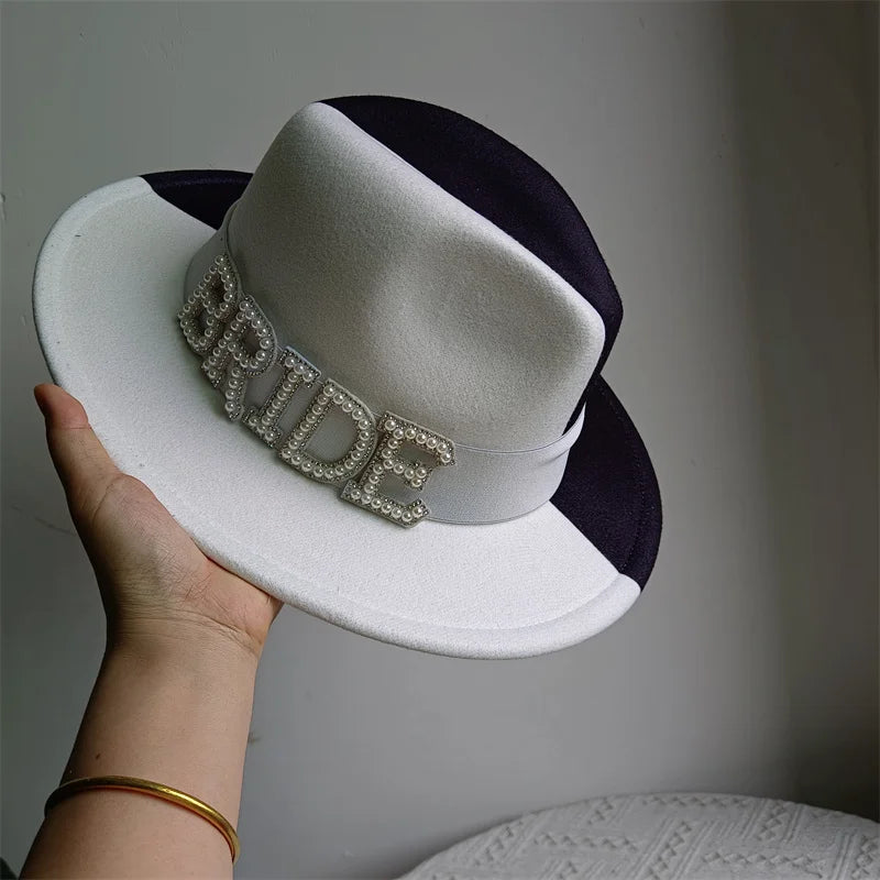Bridal Malan Flower Style Cowboy Hat All Kinds of Hats for All Seasons Summer Beach Hat Elegant Cowboy Hat Pearl Accessories