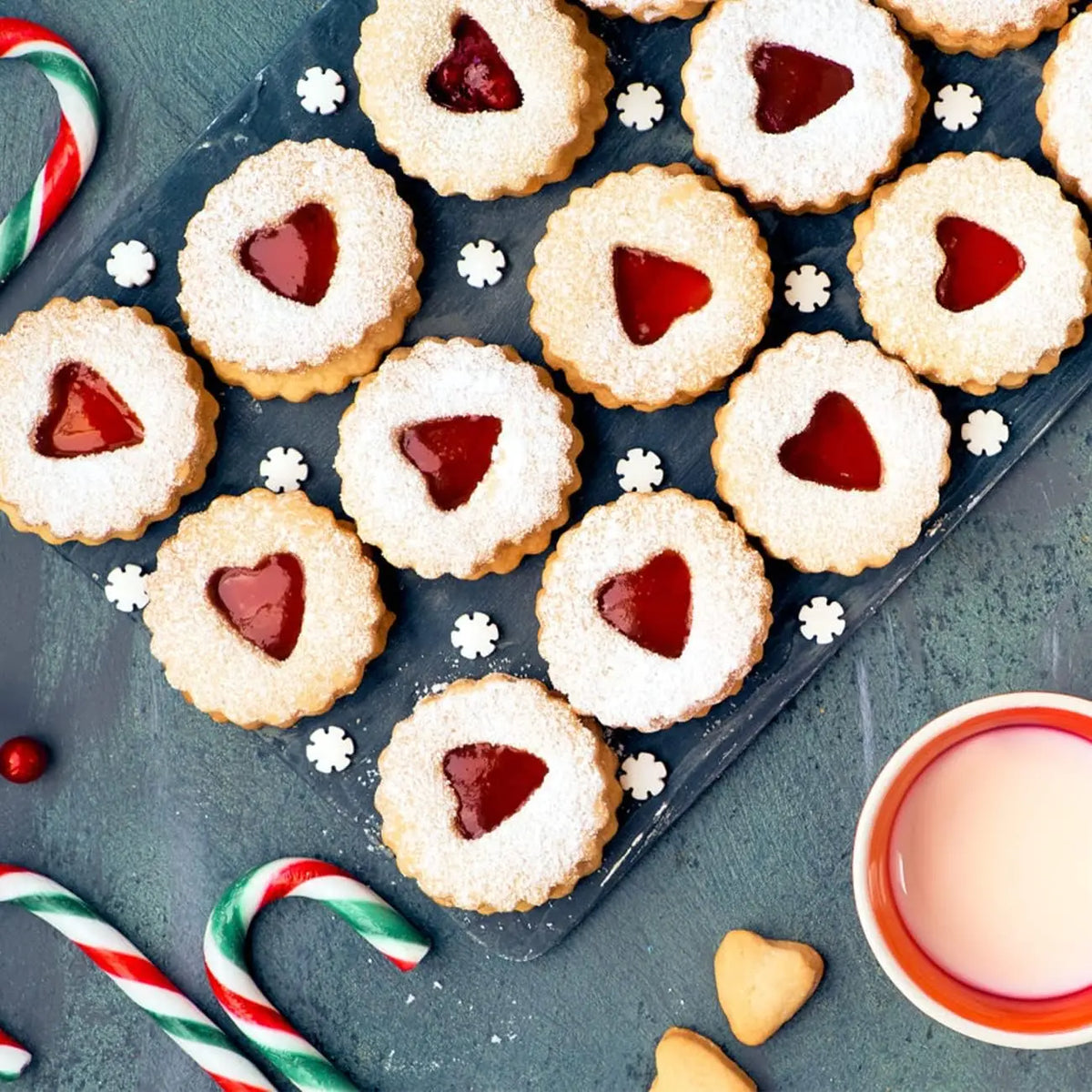 9PCS Jam Cookie Cutter Set Food Grade Moon Star Heart Flower Easy Clean Molds for Fondant Biscuit Pastry Home Baking