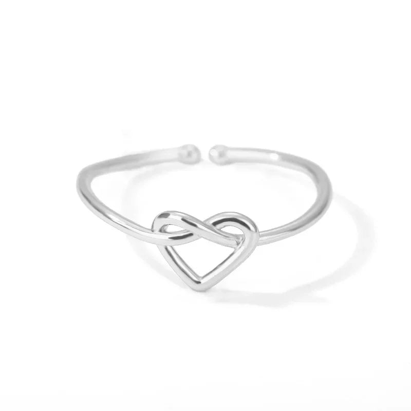 Stainless Steel Rings for Women Gold Color Couple Heart Ring 2024 Trend New Wedding Aesthetic Luxury Jewelry Anillos Mujer