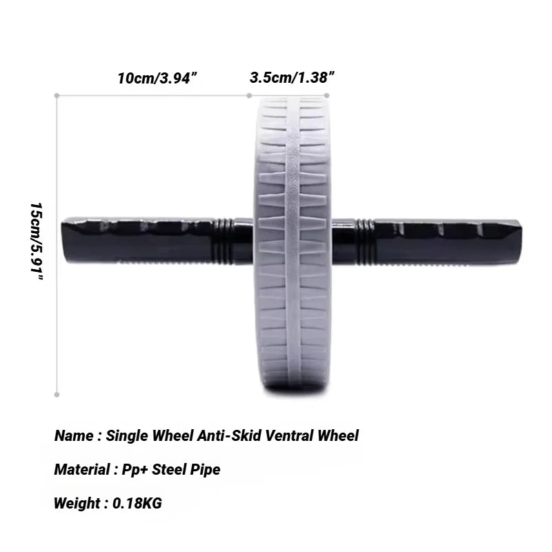 Abdominal Wheel Strong Load Bearing Non-slip Roller Strengthen Muscle Exercise Equipment Fitness Training Home Use Silent