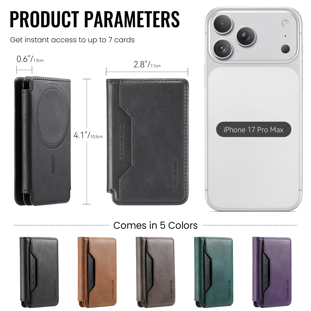 MagSafe Wallet RFID Blocking Magnetic Card Holder