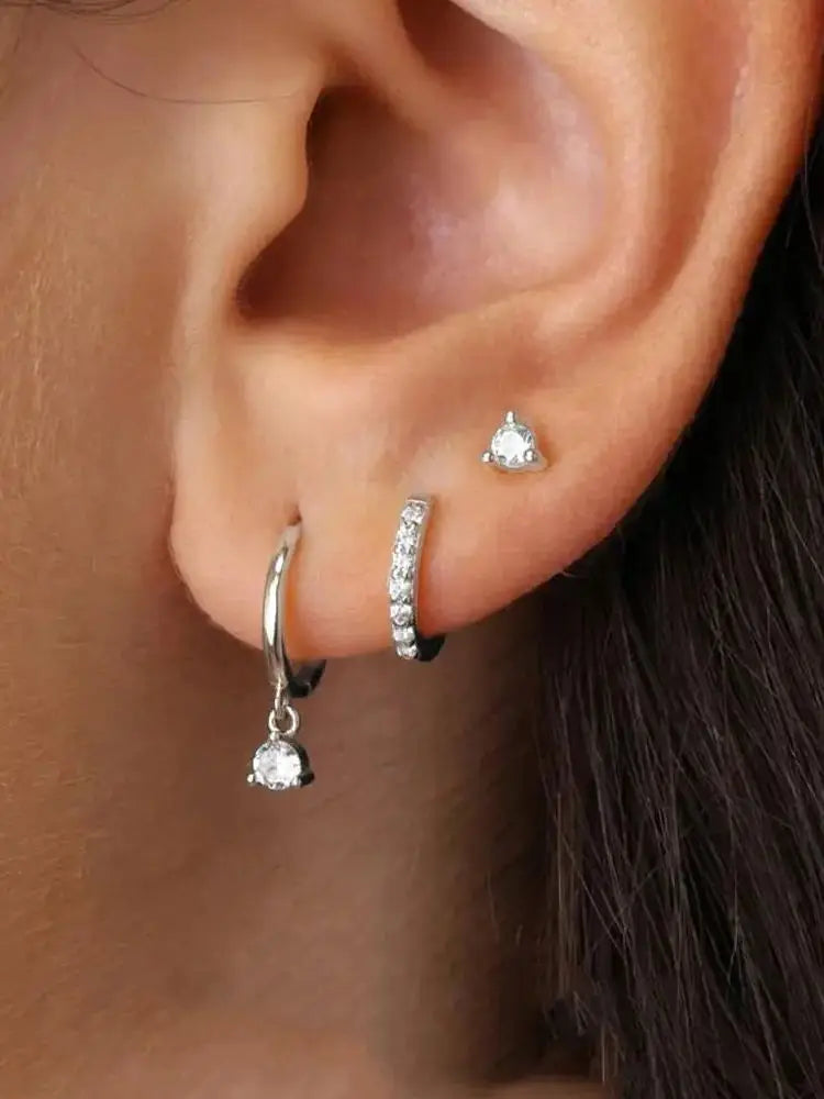 Women 14K Gold Plated Dangle Earrings Dainty CZ Non Tarnish Long Dangling Wedding Bridesmaid Hoop Earring Jewelry Christmas Gift