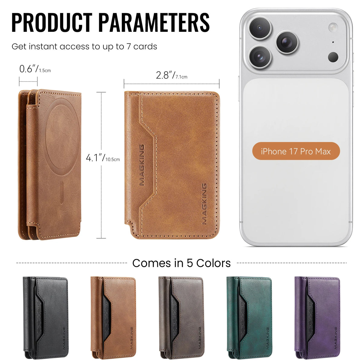 MagSafe Wallet RFID Blocking Magnetic Card Holder