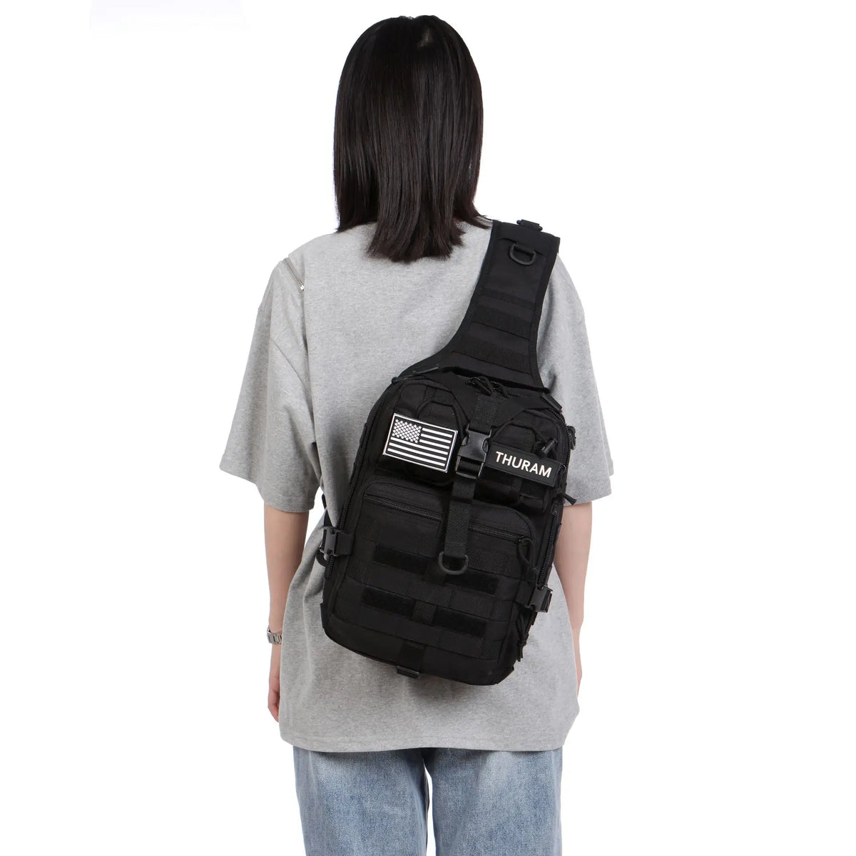 THURAM 8L/15L Outdoor Tactical Bag Backpack Sport Bag Pack Sling Shoulder Backpack Tactical Bag for Every Day Carry