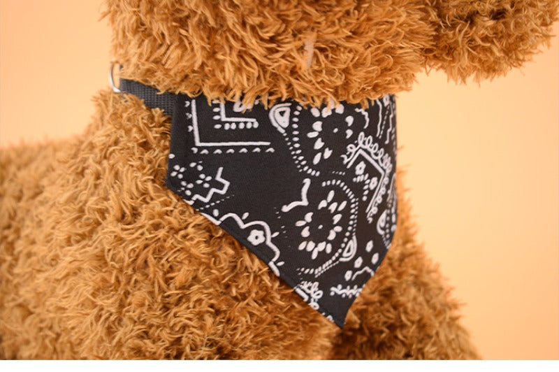 Pet Triangle Scarf Cat Dog Saliva Towel Printed Pets Dog Collar Adjustable Strap Kitten Puppy Saliva Neckerchief Pet Supplies
