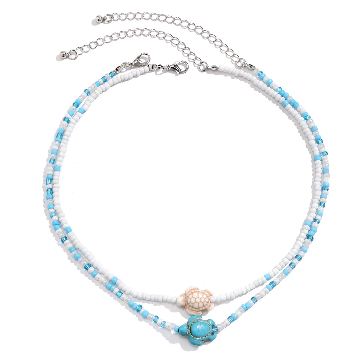Layered Small Seed Beads Chains with Starfish Turtle Choker Necklace for Women Trendy Collar on Neck 2023 Fashion Jewelry Female
