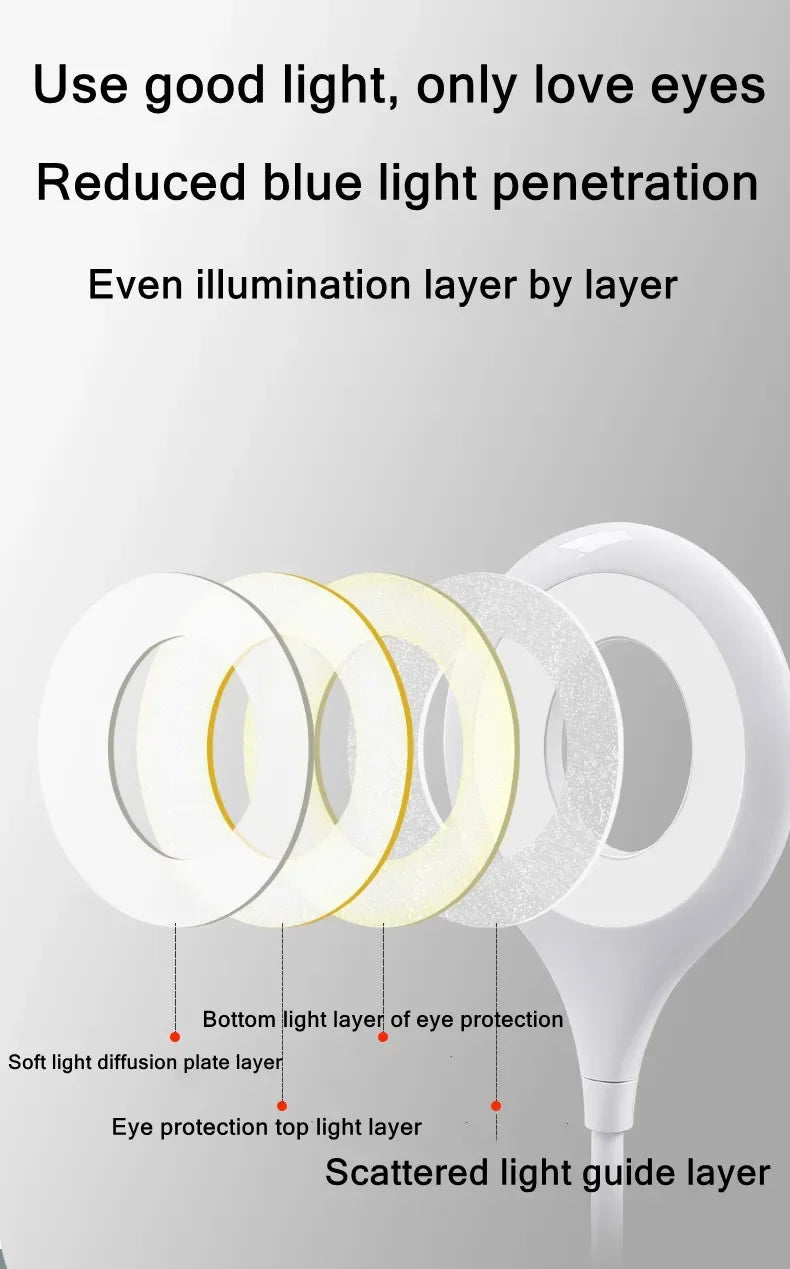 18LEDs USB Direct Plug Portable Lamp Notebook Computer Lamp Eye Protection Student Study Reading Available Night Light Lighting